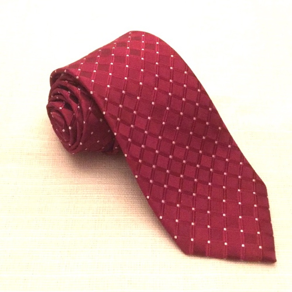 MICHAEL Michael Kors Red & White Dot Silk Tie